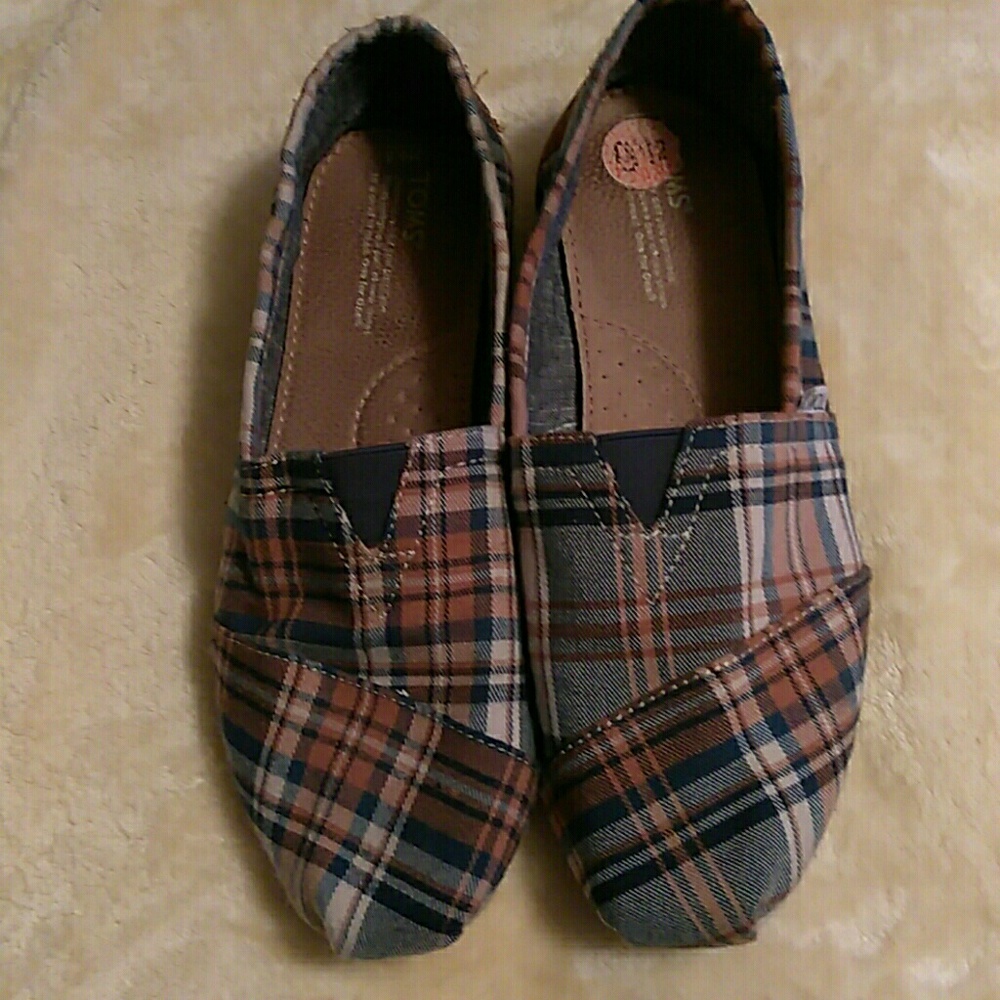 Mens Toms plaid shoes
